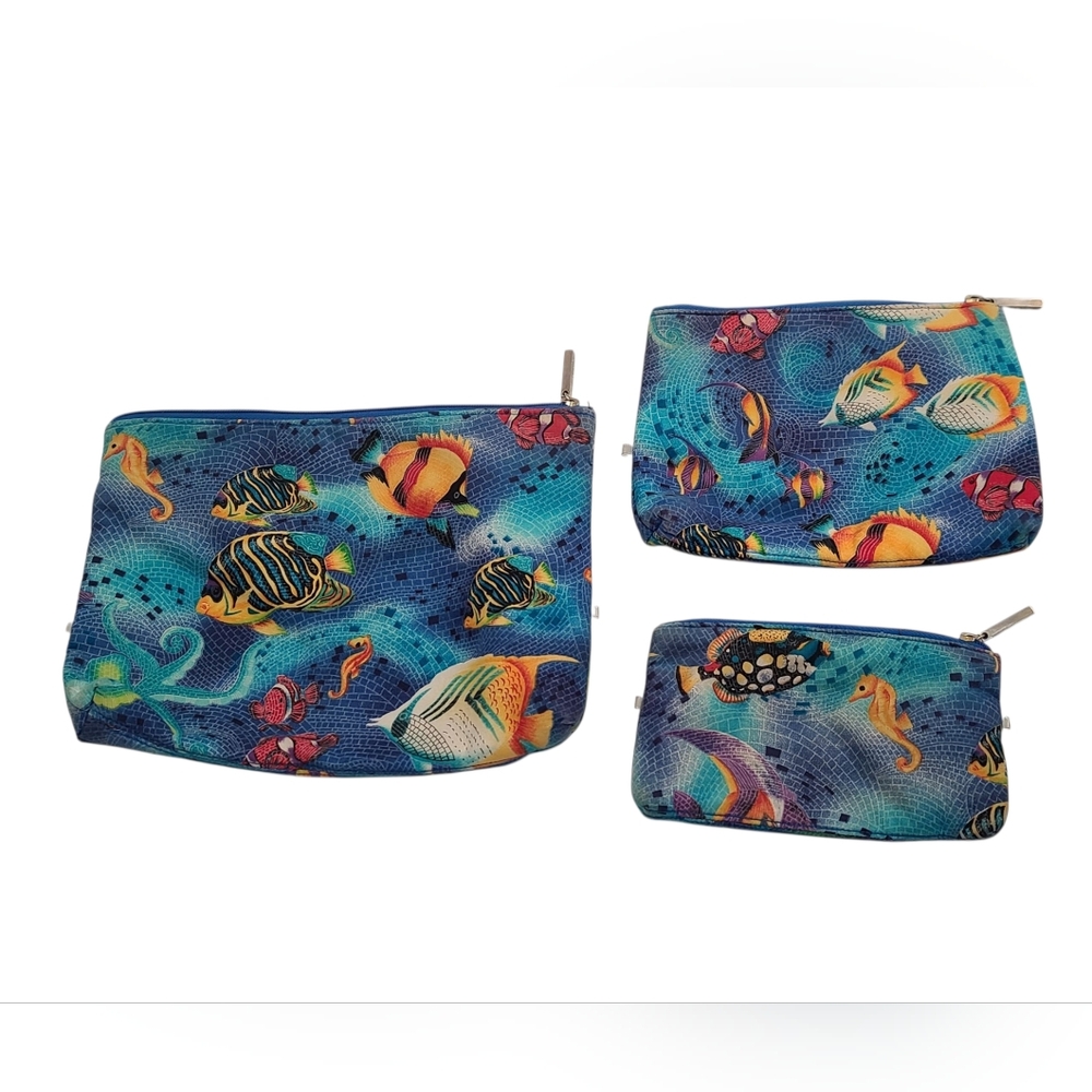 Tropical Fish Ocean-Themed Celebrity Accessory Cosmetic 3 Piece Set